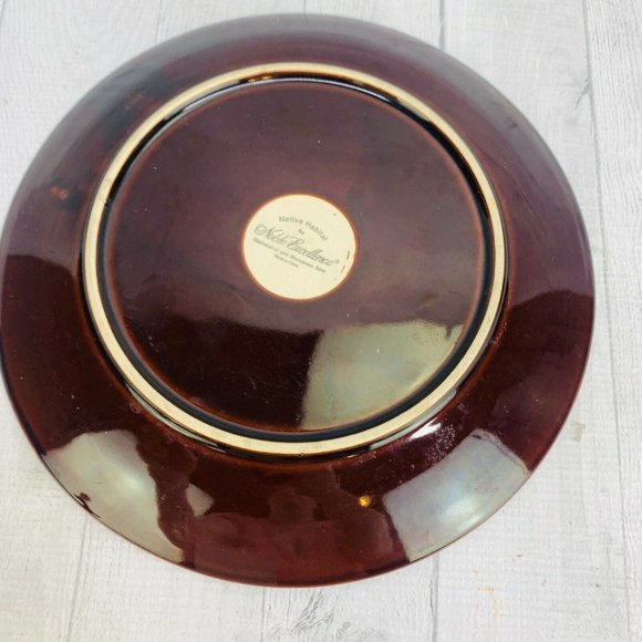 Noble Excellence NATIVE HABITAT Brown Tan Stoneware Geometric Dinner Plate Set 3 - Picture 8 of 10